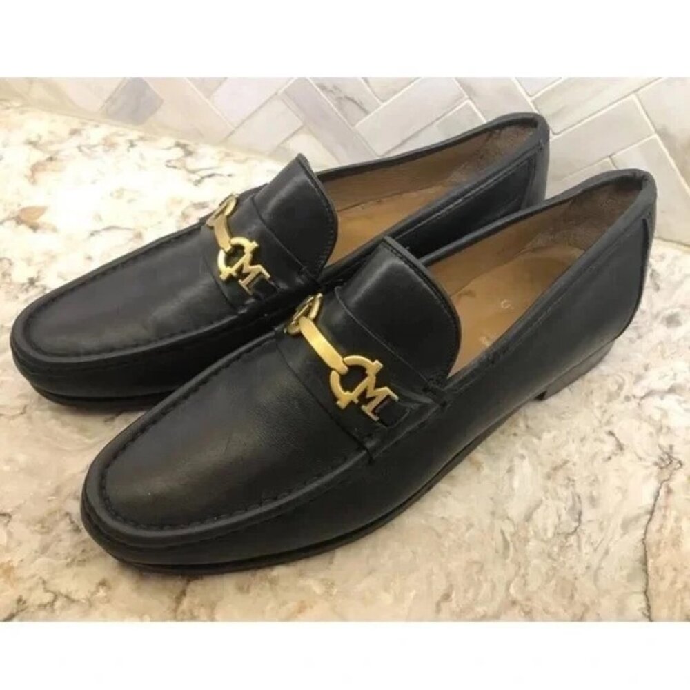 Bruno Magli Kurt horse but black loafers size 9 - Picture 1 of 6